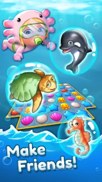 Ocean Friends : Match 3 Puzzle - скриншот 3