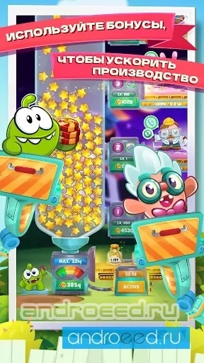 Om Nom Idle Candy Factory - скриншот 3