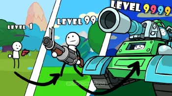 One Gun: Stickman оффлайн игры - скриншот 1
