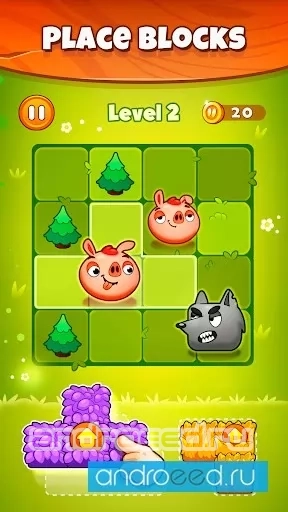Pigs and Wolf - Block Puzzle - скриншот 5