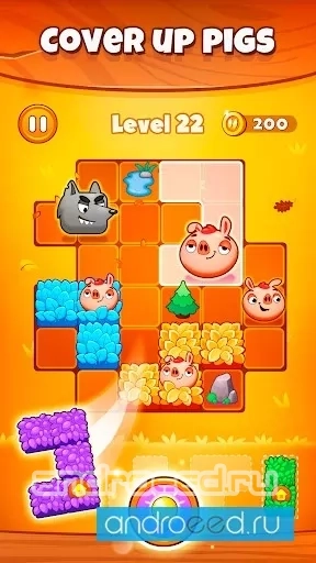 Pigs and Wolf - Block Puzzle - скриншот 3