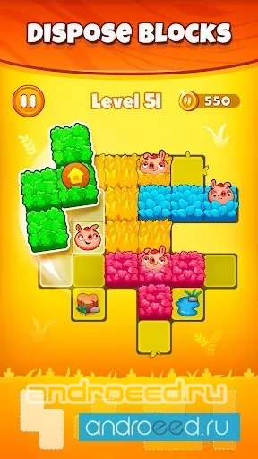 Pigs and Wolf - Block Puzzle - скриншот 1