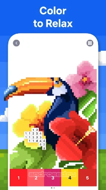 Pixel Art: Раскраска по номерам - скриншот 1