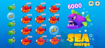 Sea Merge! Игра Рыбки в Море: Соединить Аквариум - скриншот 1