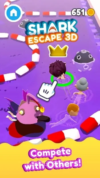 Shark Escape 3D - Swim Fast! - скриншот 1