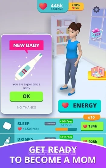 Симулятор Беременности Idle 3D - скриншот 5