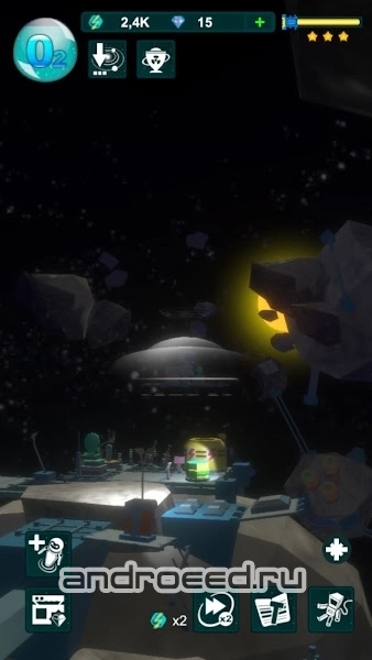 Space Idle Ark: craft mine mans build ship farm - скриншот 2