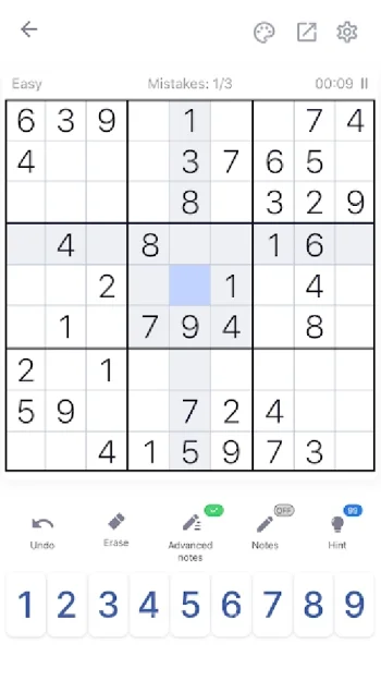 Судоку - Головоломки, Sudoku - скриншот 1