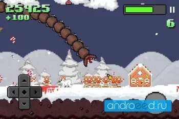Super Mega Worm Vs Santa Saga - скриншот 1