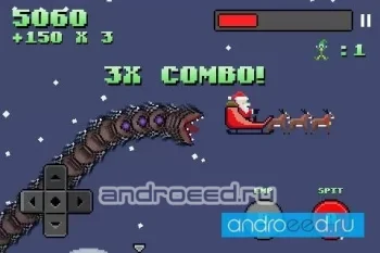 Super Mega Worm Vs Santa Saga - скриншот 2