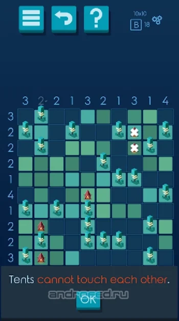 Tents and Trees Puzzles - скриншот 2