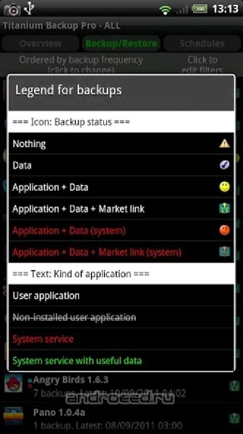 Titanium Backup PRO FULL - скриншот 3