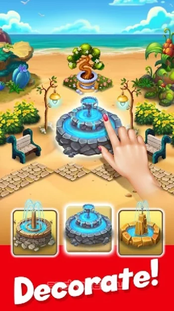Tropic Trouble Match 3 Builder - скриншот 2