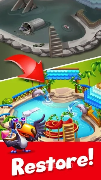 Tropic Trouble Match 3 Builder - скриншот 3