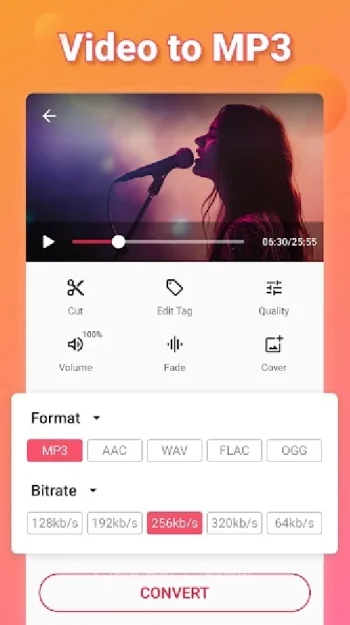 Видео в MP3 конвертер - Рингтон сделать, вырезать - скриншот 2