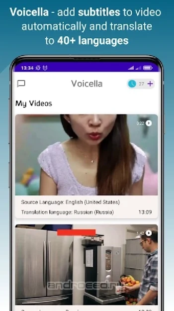 Voicella - создание видео субтитров автоматически - скриншот 1