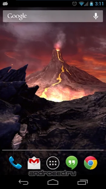 Volcano 3D Live Wallpaper - скриншот 1