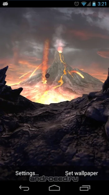 Volcano 3D Live Wallpaper - скриншот 3