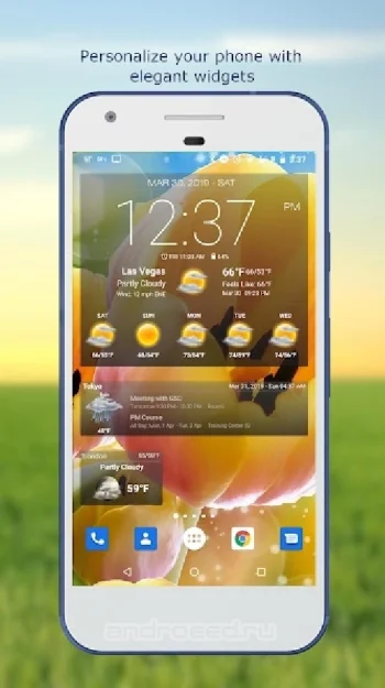 Weather and Clock Widget Ad-Free - скриншот 1