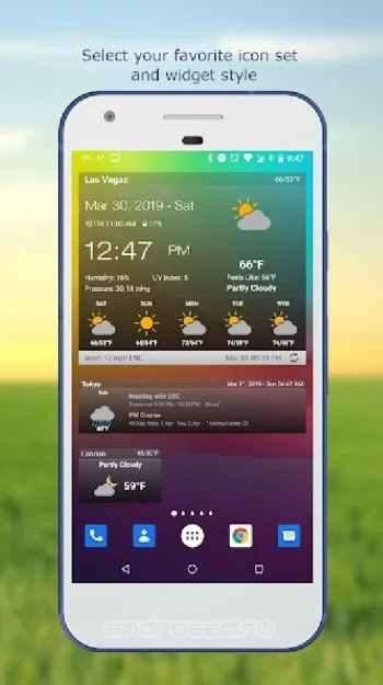 Weather and Clock Widget Ad-Free - скриншот 2