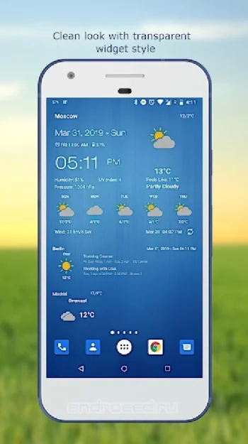 Weather and Clock Widget Ad-Free - скриншот 3