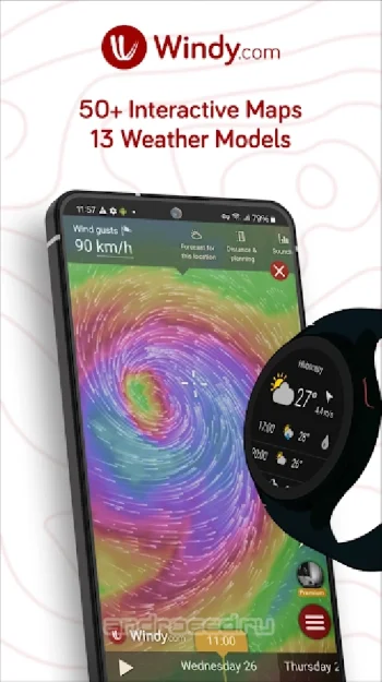 Windy.com - Weather Radar, Satellite and Forecast - скриншот 1