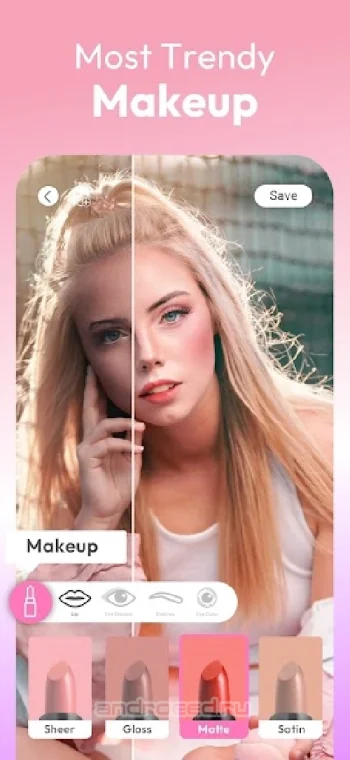 YouCam Makeup- селфи-камера & виртуальные мейковер - скриншот 1