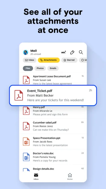 AOL: Email News Weather - скриншот 3