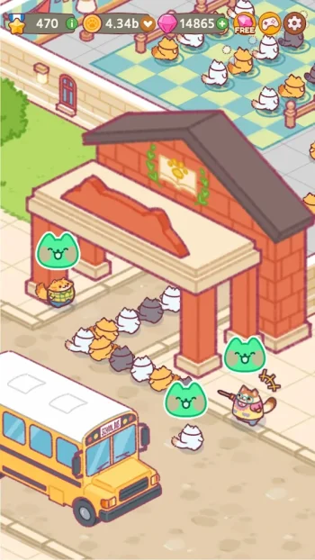 Cat School: Idle Cute Tycoon - скриншот 1