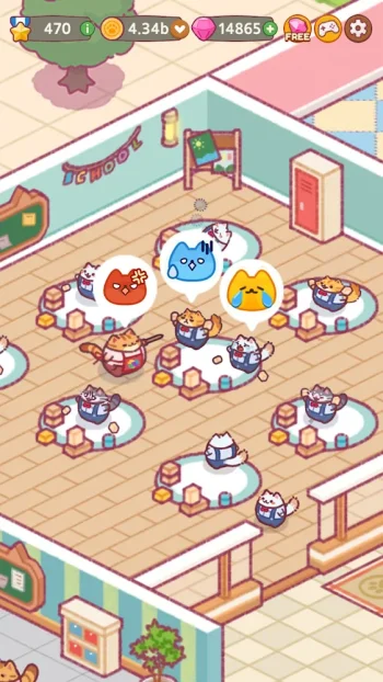 Cat School: Idle Cute Tycoon - скриншот 2