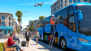 City Coach Bus Driving Game - скриншот 5