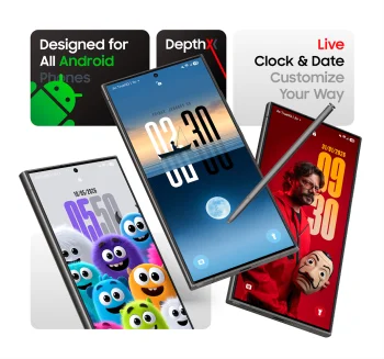 DepthX - Live Clock Wallpapers - скриншот 1
