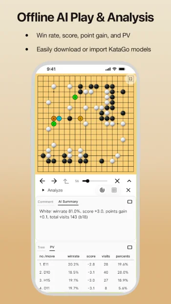EasyGo - Katago AI Tsumego SGF - скриншот 1