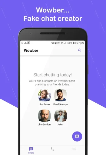 Fake Chat Maker - Wowber Prank - скриншот 1