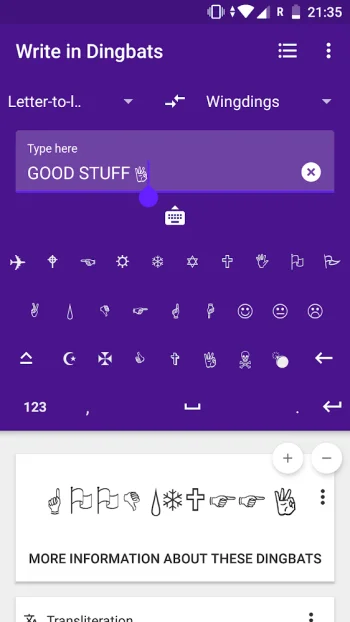 Дингбаты: Wingdings - скриншот 1