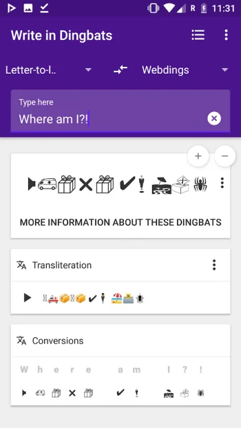 Дингбаты: Wingdings - скриншот 2