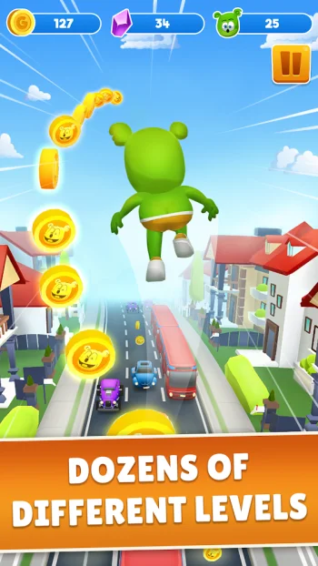 Gummy Bear Run-бесконечный бег - скриншот 1