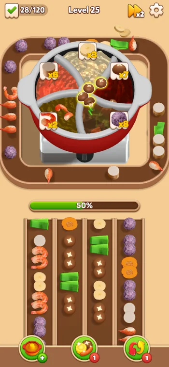 Hotpot Loop: Food Sort - скриншот 1