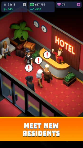 Idle Hotel Tycoon Empire - скриншот 3