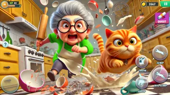Kitty vs Granny Prank Battle - скриншот 1