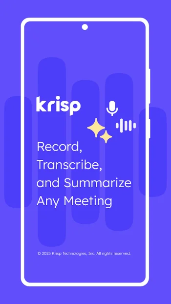 Krisp AI Meeting Note Taker - скриншот 1