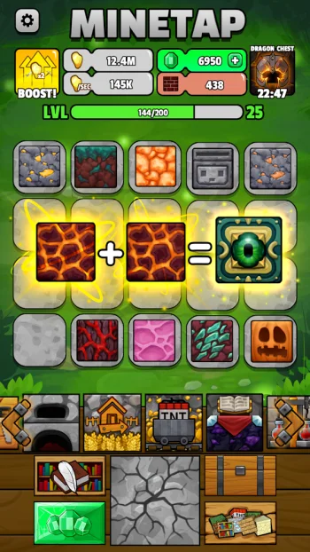 Minetap – Merge кликер - скриншот 1
