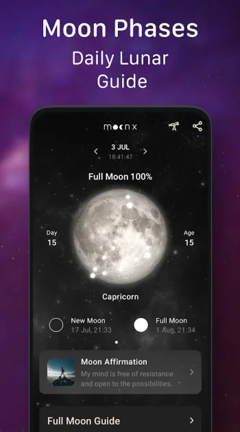 MoonX: Луна и Лунный Календарь - скриншот 2