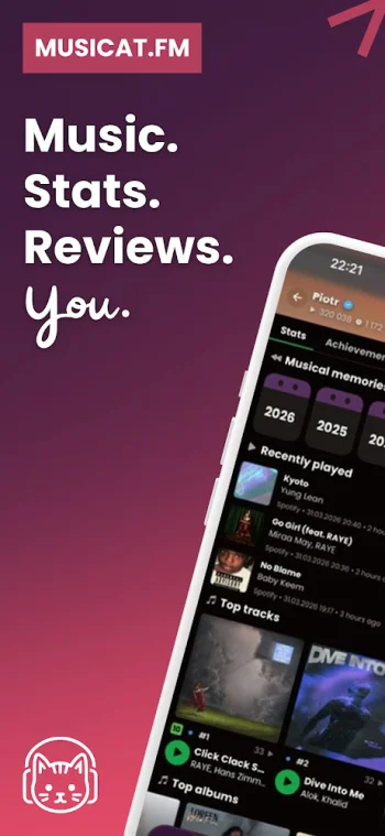 musicat: Music, Stats, Reviews - скриншот 1