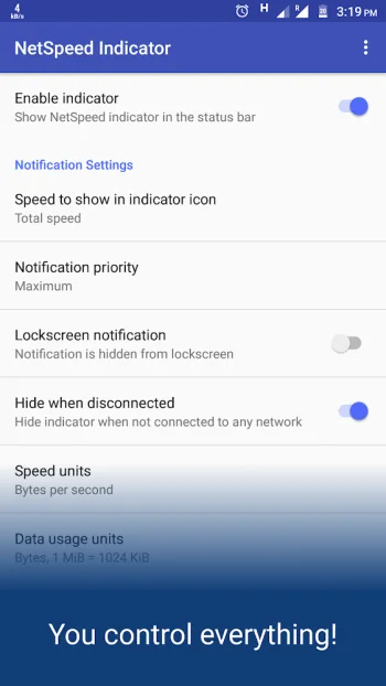 NetSpeed Indicator - скриншот 4