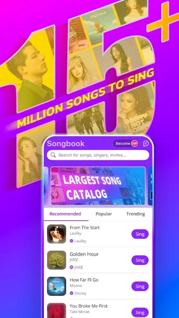 Smule: Пой и Запись Караоке - скриншот 1