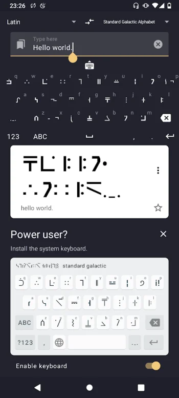 Standard Galactic Alphabet - скриншот 1