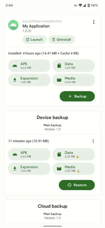 Swift Backup - скриншот 3