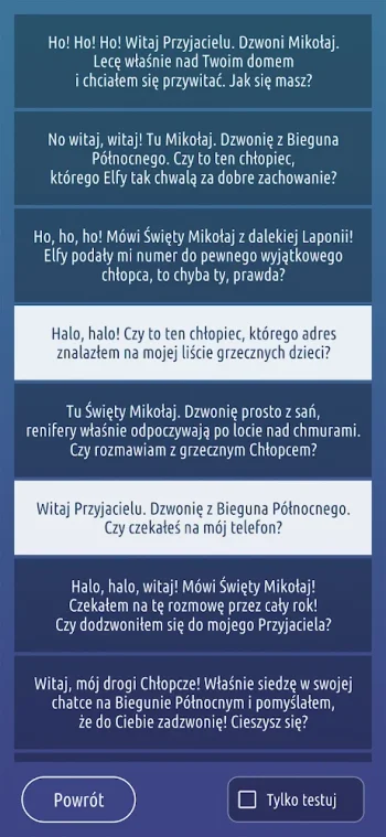 Telefon od Świętego Mikołaja - скриншот 3