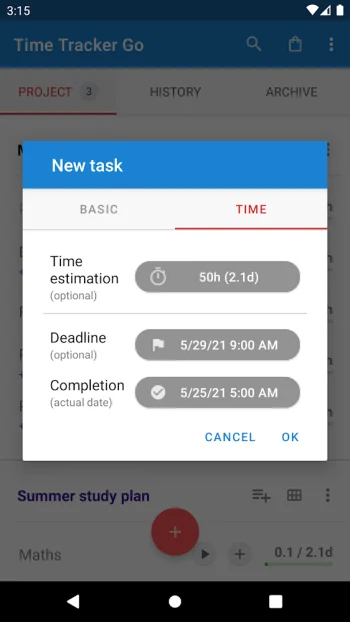 Time Tracker Go - скриншот 3
